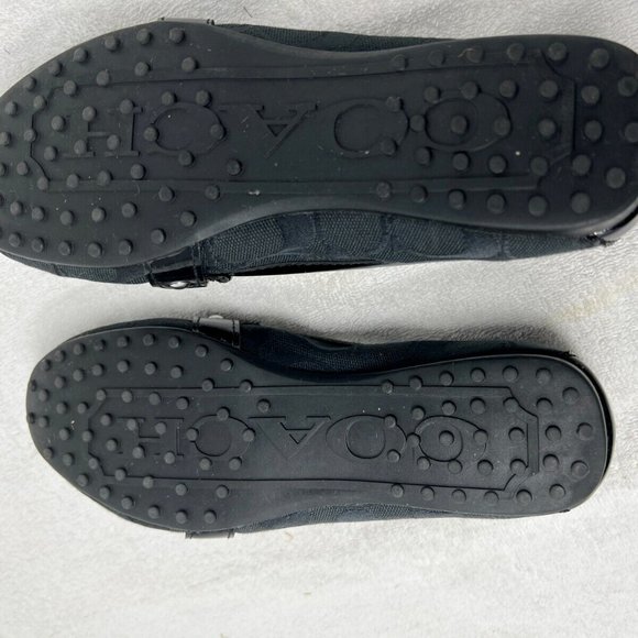 COACH black slip on shoe with logo and buckle size 7 - Picture 5 of 9